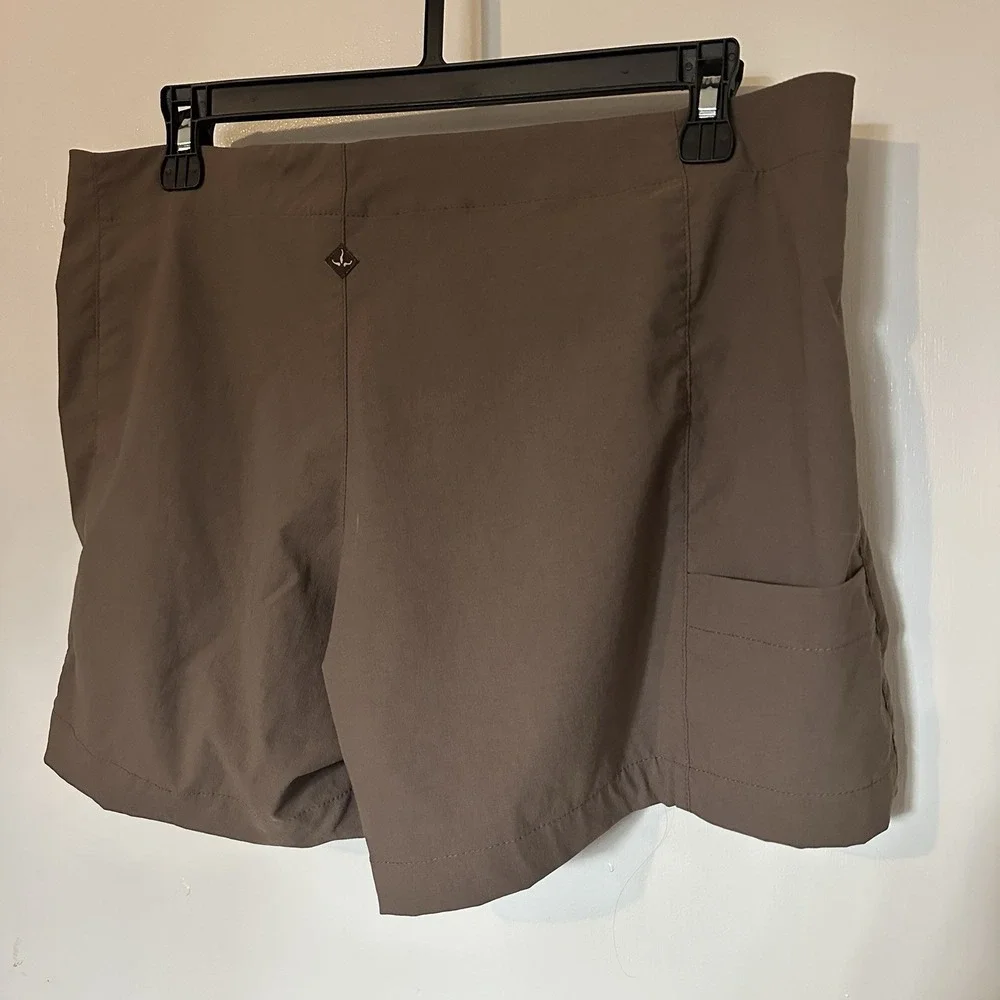 PRANA Womens Size M Halle Shorts Hiking Outdoor Brown Nylon - Picture 2 of 5